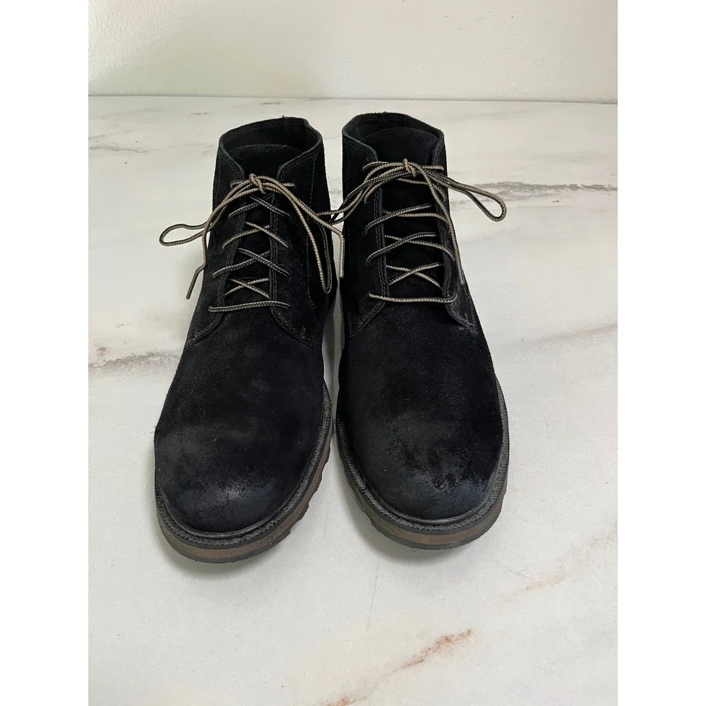 Sorel Madson Chukka Boots Black Size 14 Waterproof Suede NM2281-010 Lug Sole
